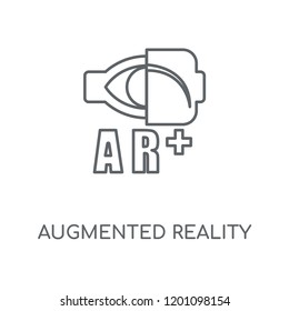 Augmented reality linear icon. Augmented reality concept stroke symbol design. Thin graphic elements vector illustration, outline pattern on a white background, eps 10.