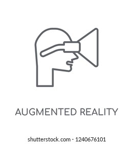 Augmented reality linear icon. Modern outline Augmented reality logo concept on white background from Artificial Intellegence and Future Technology collection.