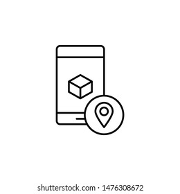 Augmented reality, location, mobile icon. Element of augmented reality icon