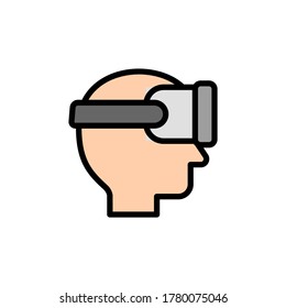 Augmented reality, man, glasses icon. Simple color with outline vector elements of innovations icons for ui and ux, website or mobile application
