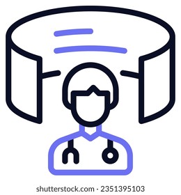 Augmented Reality in Medical Training Icon for uiux, infographic, etc