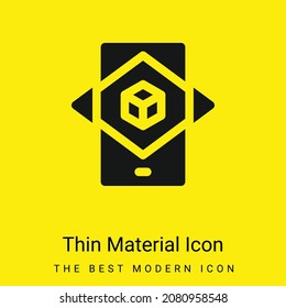 Augmented Reality minimal bright yellow material icon