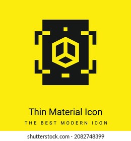 Realidad aumentada mínima material amarillo brillante icono