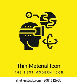 Augmented Reality minimal bright yellow material icon