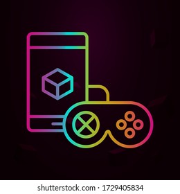 Augmented reality, mobile, gamepad nolan icon Simple thin line, outline vector of Augmented reality icons for ui and ux, website or mobile application