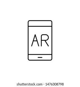 Augmented reality, mobile icon. Element of augmented reality icon