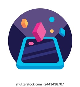 augmented reality mobile illustration vector