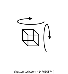 Augmented reality, object, cube, rotation icon. Element of augmented reality ico