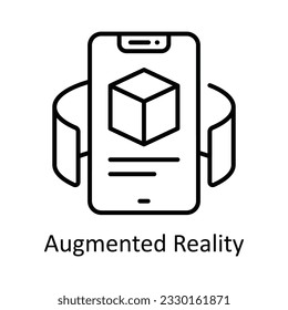 Icono de diseño de esquema de realidad aumentada. Símbolo de Smart Industries sobre el fondo blanco Archivo EPS 10