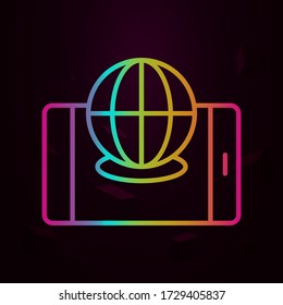 Augmented reality, planet, global nolan icon Simple thin line, outline vector of Augmented reality icons for ui and ux, website or mobile application