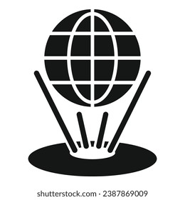 Augmented reality planet icon simple vector. Device digital. Tech game