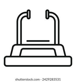 Augmented reality platform icon outline vector. 360 game tech. Futuristic metaverse