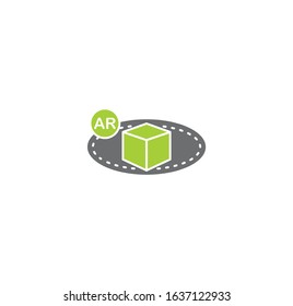 Augmented reality related icon on background for graphic and web design. Creative illustration concept symbol for web or mobile app.
