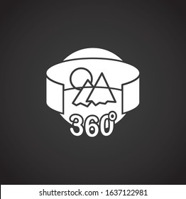 Augmented reality related icon on background for graphic and web design. Creative illustration concept symbol for web or mobile app.