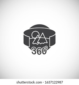 Augmented reality related icon on background for graphic and web design. Creative illustration concept symbol for web or mobile app.