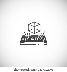 Augmented reality related icon on background for graphic and web design. Creative illustration concept symbol for web or mobile app.