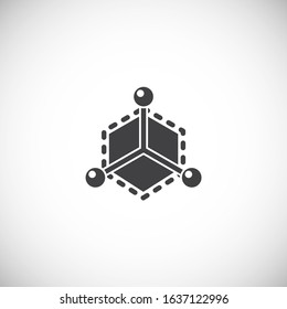 Augmented reality related icon on background for graphic and web design. Creative illustration concept symbol for web or mobile app.