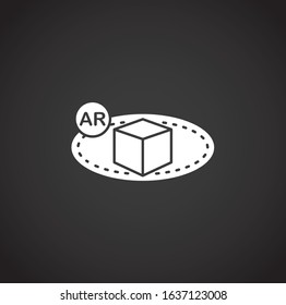 Augmented reality related icon on background for graphic and web design. Creative illustration concept symbol for web or mobile app.