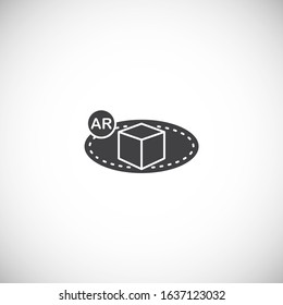 Augmented reality related icon on background for graphic and web design. Creative illustration concept symbol for web or mobile app.