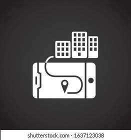 Augmented reality related icon on background for graphic and web design. Creative illustration concept symbol for web or mobile app.