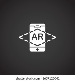 Augmented reality related icon on background for graphic and web design. Creative illustration concept symbol for web or mobile app.