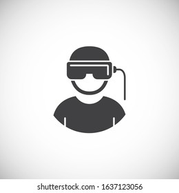Augmented reality related icon on background for graphic and web design. Creative illustration concept symbol for web or mobile app.