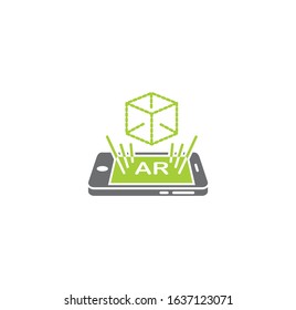 Augmented reality related icon on background for graphic and web design. Creative illustration concept symbol for web or mobile app.