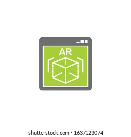 Augmented reality related icon on background for graphic and web design. Creative illustration concept symbol for web or mobile app.