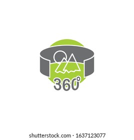 Augmented reality related icon on background for graphic and web design. Creative illustration concept symbol for web or mobile app.