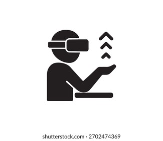 Augmented reality silhouette icon vector design illustration