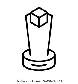 Augmented Reality Simulation Vector Line Icon Design