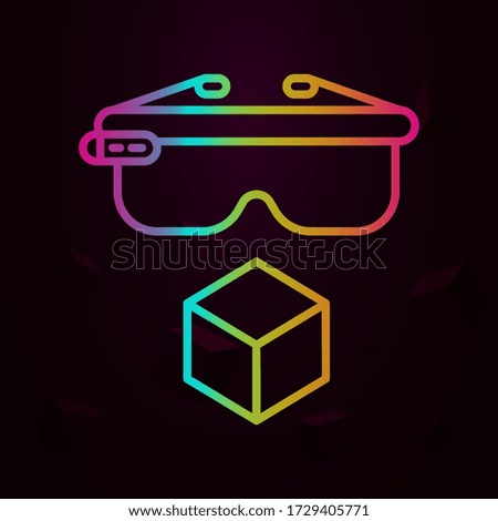 Augmented reality, smart glasses nolan icon Simple thin line, outline vector of Augmented reality icons for ui and ux, website or mobile application