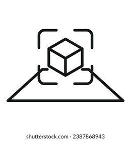 Augmented reality space icon outline vector. Vr device. Future game