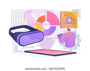 Augmented Reality for Team Training abstract concept vector illustration. AR tools provide immersive team training experiences for skill development. abstract metaphor.