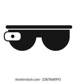 Augmented reality tech headset icon simple vector. Game scan. App screen