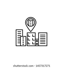 augmented reality, technology, city, navigation icon. Element of new technology icon on white background