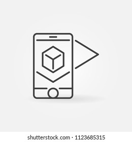 Augmented Reality Technology concept icon or symbol in thin line style