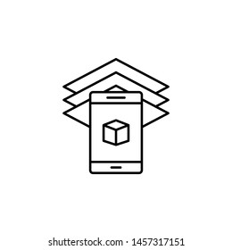 augmented reality, technology, mobile icon. Element of new technology icon on white background