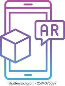 Augmented Reality vector icon. Can be used for printing, mobile and web applications.