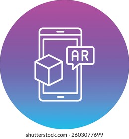 Augmented Reality vector icon. Can be used for printing, mobile and web applications.
