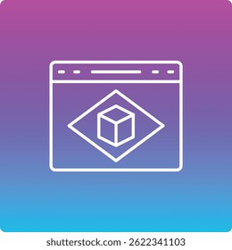 Augmented Reality vector icon. Can be used for printing, mobile and web applications.