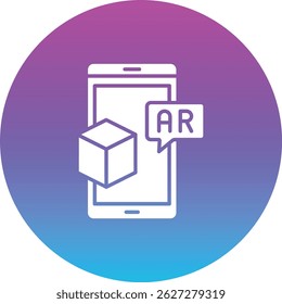 Augmented Reality vector icon. Can be used for printing, mobile and web applications.