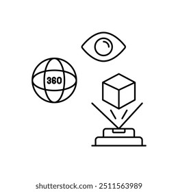 Augmented Reality vector icon ready to use vector illustration