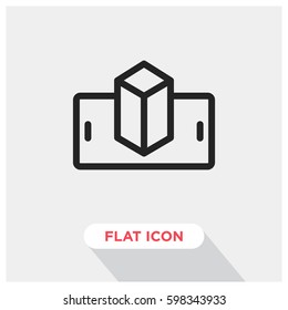 Augmented reality vector icon, virtual reality symbol. Modern, simple flat vector illustration for web site or mobile app