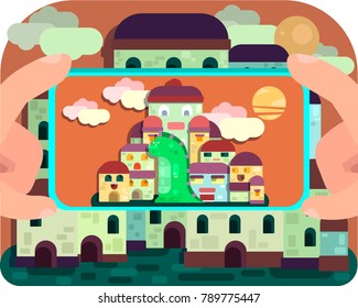 Augmented reality vector illustration