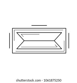 Augmented reality vector line icon isolated on white background. Augmented reality headset line icon for infographic, website or app.