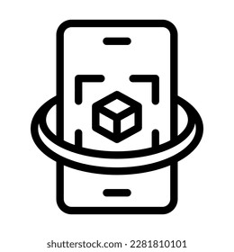 Augmented Reality Vector Line Icon Design