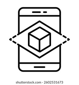 Augmented reality Vector Line Icon Design