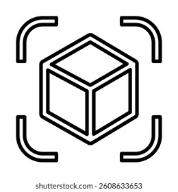 Augmented Reality Vector Line Icon Design