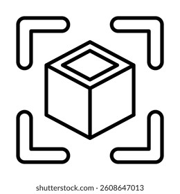 Augmented Reality Vector Line Icon Design